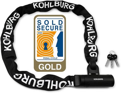 sold secure gold rated bicycle lock.